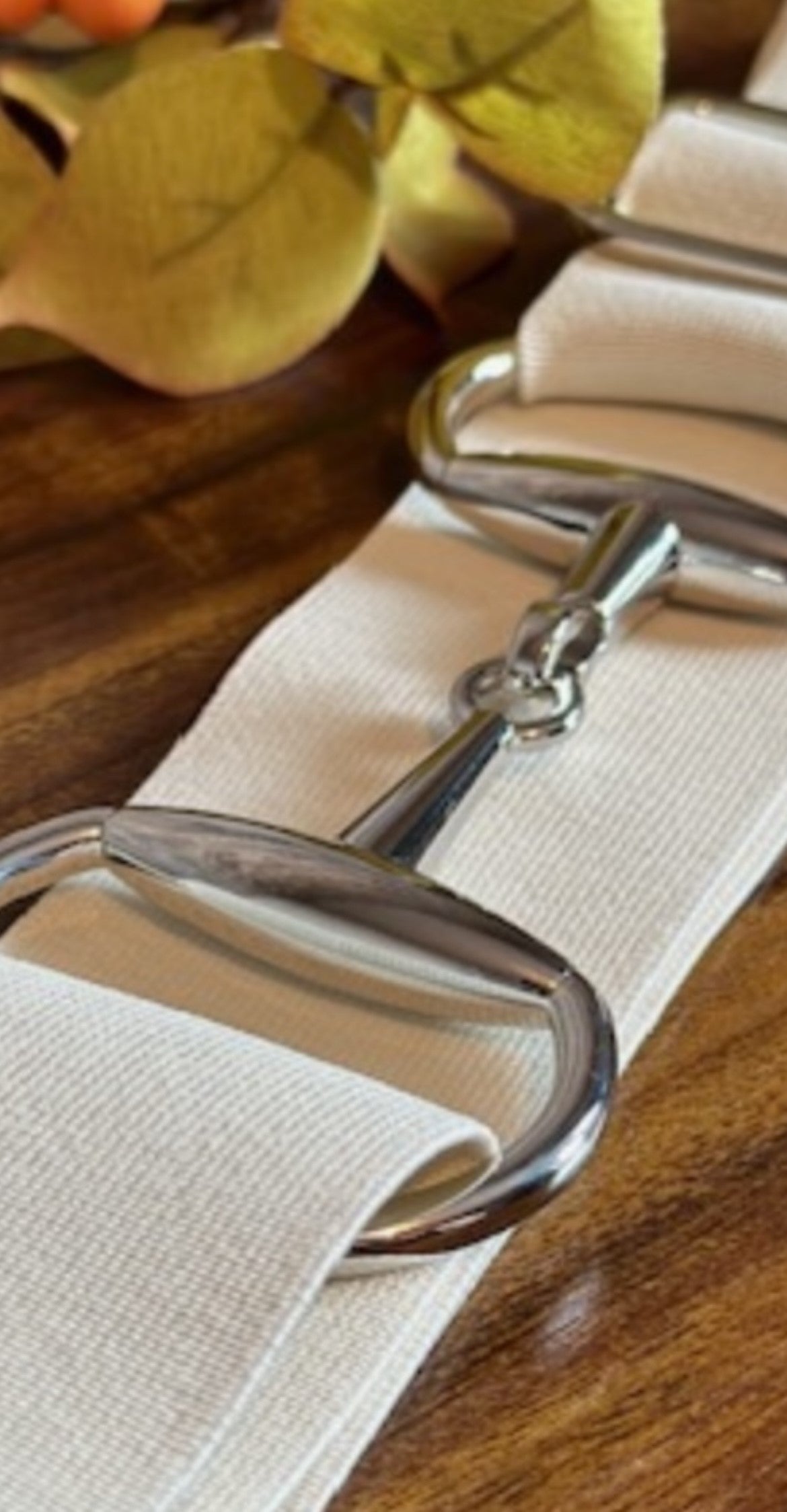 Snaffle Belt ~ Cream