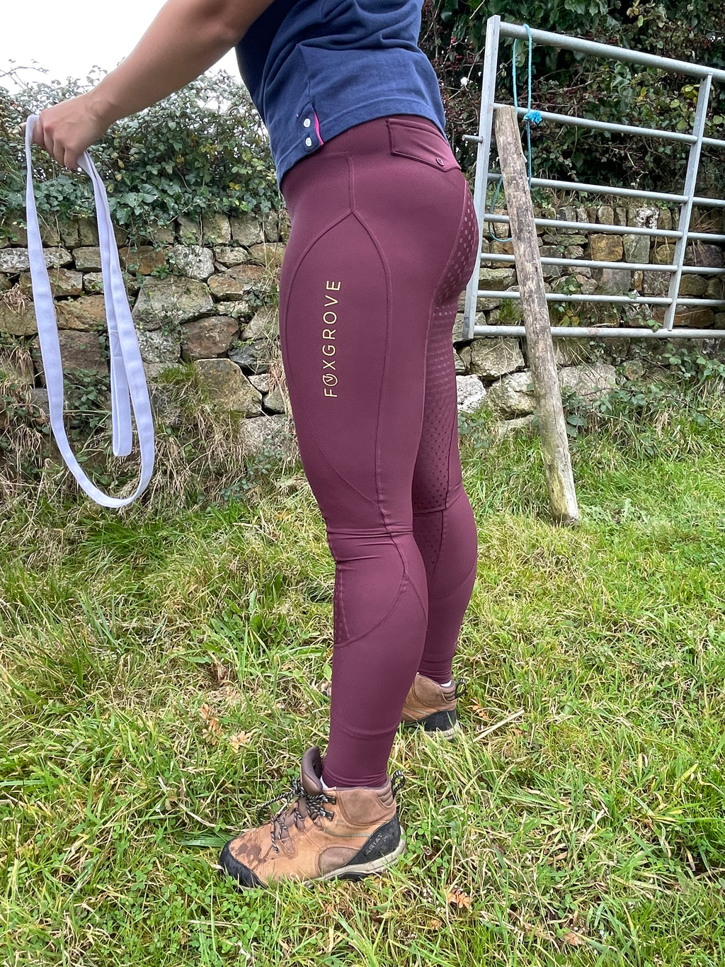 Wine Hybrid Breeches - Old Logo Clearance