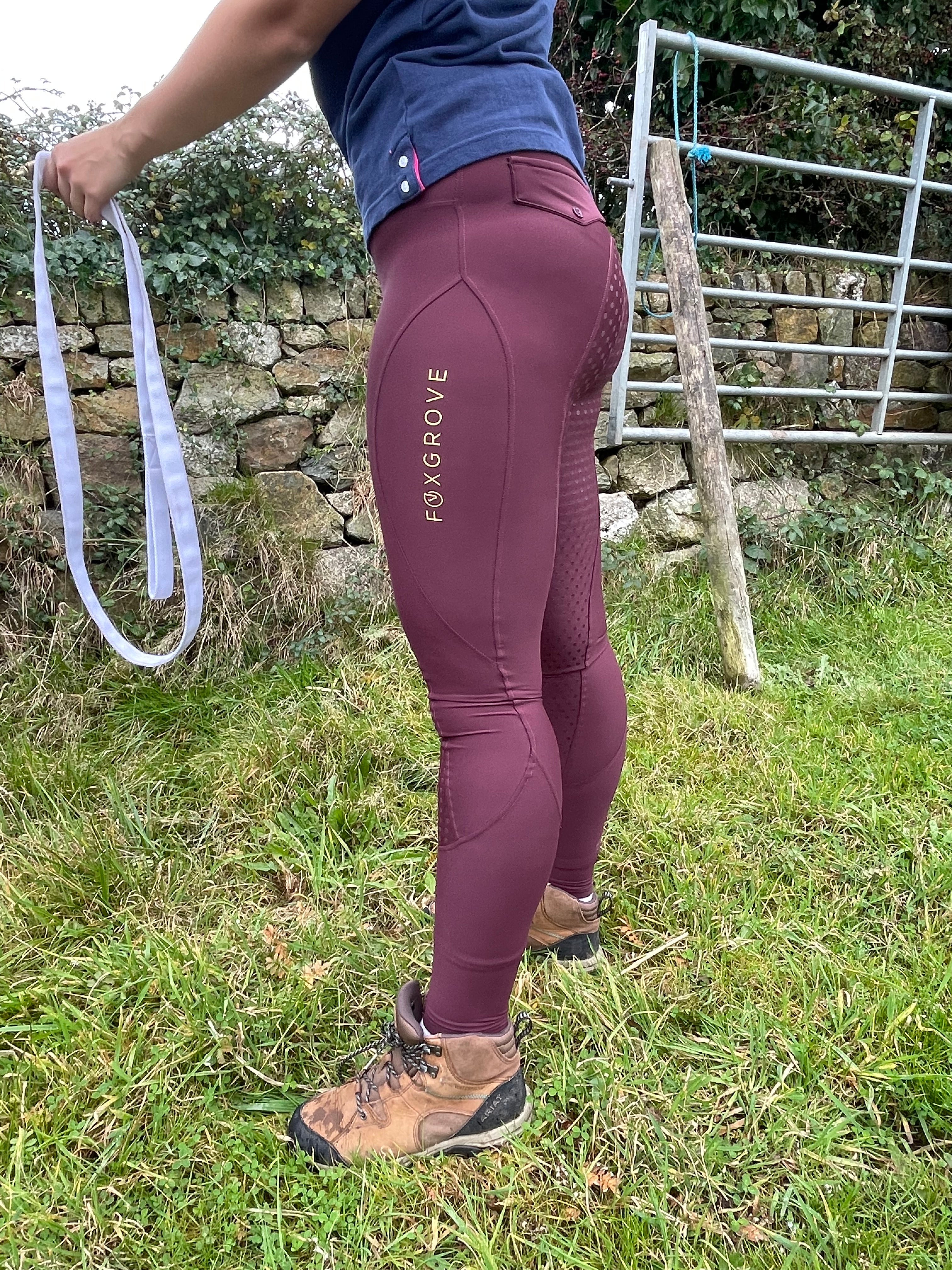 Wine Hybrid Breeches - Old Logo Clearance