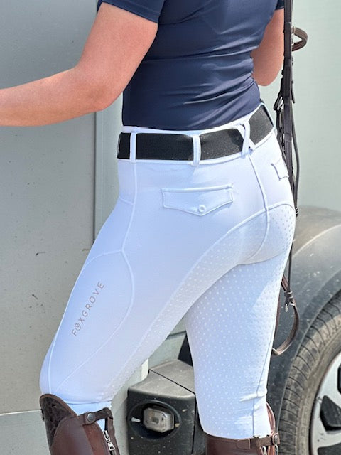 White Hybrid Breeches- Old Logo Clearance
