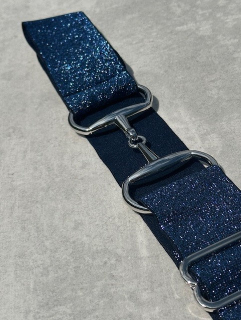 Snaffle Belt ~ French Navy Sparkle