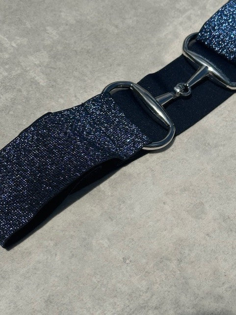 Snaffle Belt ~ French Navy Sparkle