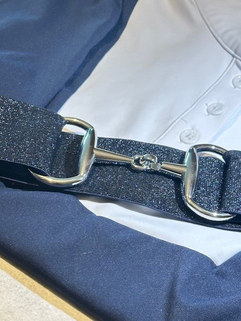 Snaffle Belt ~ French Navy Sparkle